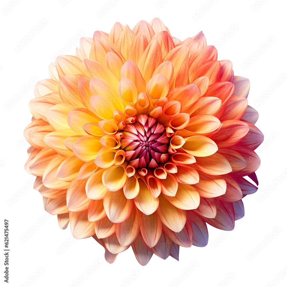 Dahlia bloom. isolated object, transparent background Dahlia bloom. isolated object, transparent background