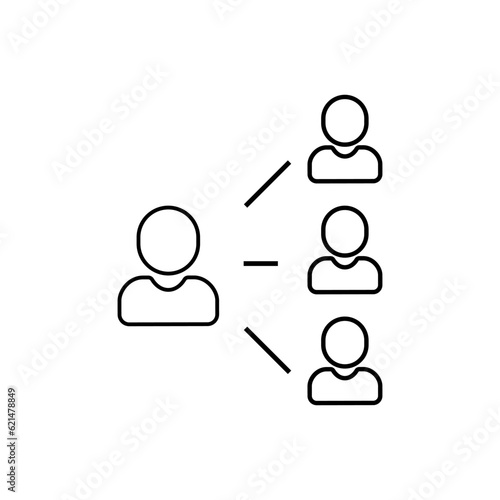 Referral program icon vector. Referral illustration sign. Team symbol. Management logo.