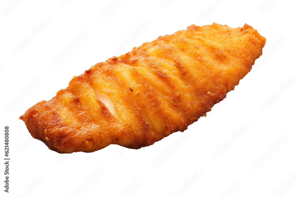 Fried fish filet. isolated object, transparent background Fried fish filet. isolated object, transparent background