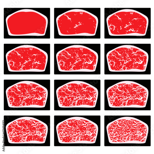 beef grades background. Vector illustration