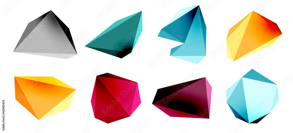 3d low poly triangle design elements 3d low poly triangle design elements