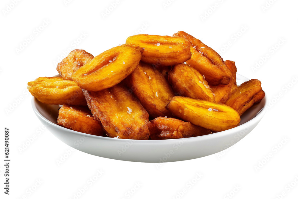 Fried plantains. transparent background Fried plantains. transparent background