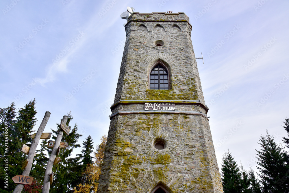 Přední Žalý lookout tower in the Krkonoše foothills