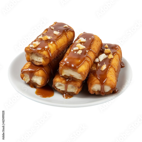 Fried snickers. transparent background
