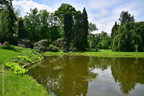The castle park in Slatiňany contains a large number of different types of trees, making it one of the most diverse parks in Eastern Bohemia. photo