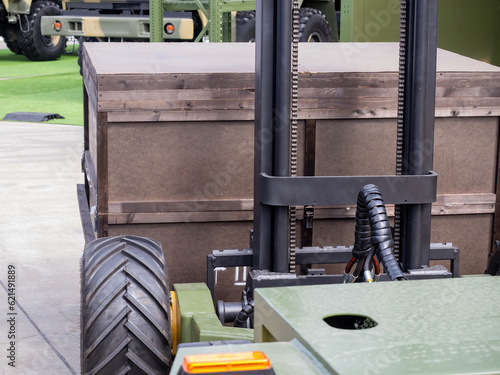 Forklift fragment. Loading ...