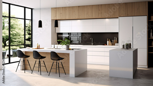 Wallpaper Mural interior of a contemporary minimal kitchen
generative ai Torontodigital.ca