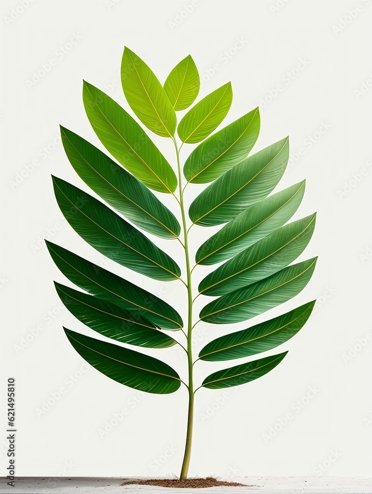 Plant on a white background, generative AI Plant on a white background, generative AI
