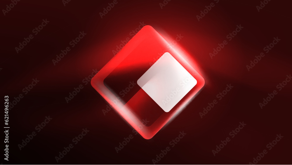 Abstract background landing page, glass geometric shapes with glowing neon light reflections, energy effect concept on glossy forms Abstract background landing page, glass geometric shapes with glowing neon light reflections, energy effect concept on glossy forms