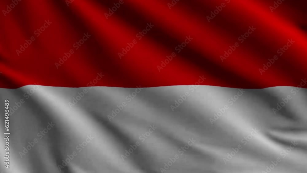 Indonesia Flag Waving Animation Video Background Indonesia Flag Waving Animation Video Background