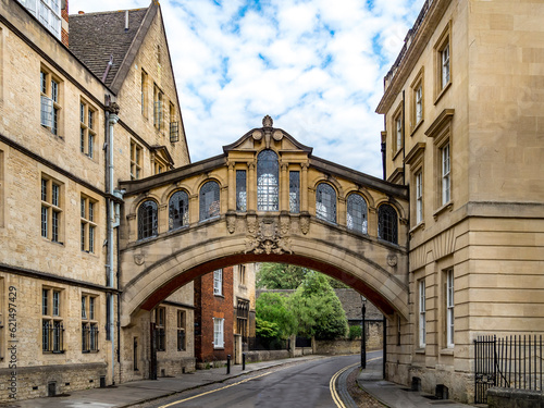 Hertford Bridge known as the Bridge of Sighs, is a skyway joining two parts of Hertford College, Oxford, UK photo