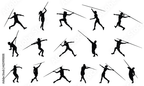 Javelin player silhouette photo