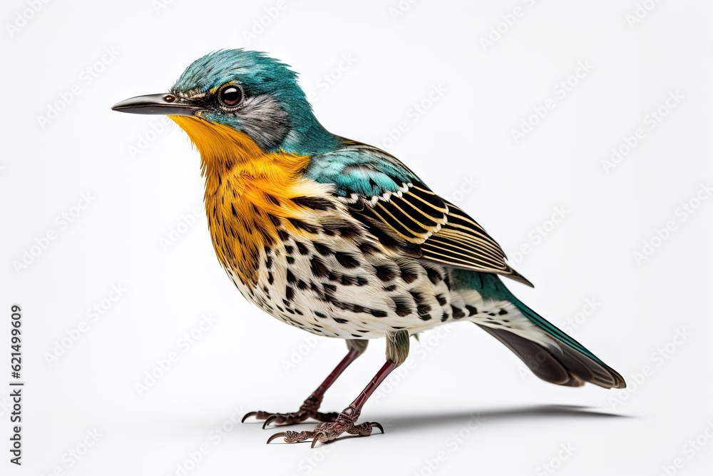Beautiful isolated bird on white background. Capturing the serene beauty of nature Generative AI illustrations Beautiful isolated bird on white background. Capturing the serene beauty of nature Generative AI illustrations