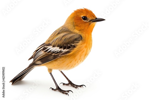 Beautiful isolated bird on white background. Capturing the serene beauty of nature Generative AI illustrations