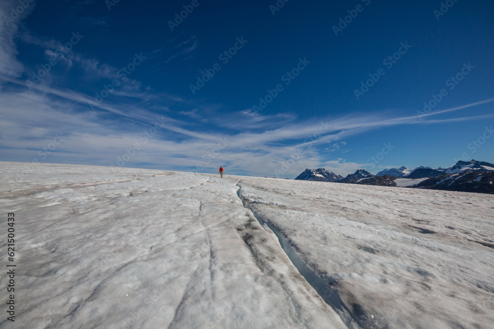 Hike in glacier