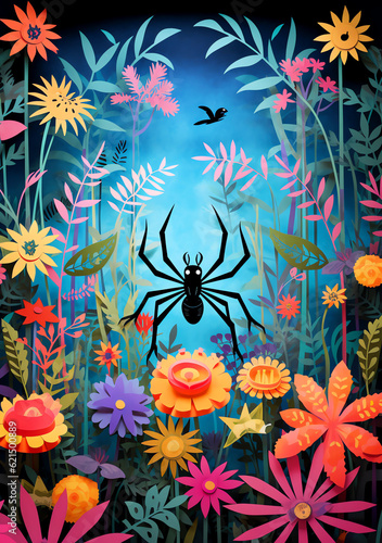 Eine Spinne liebt die Blumenwiese, Generative AI