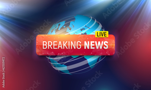 Breaking news background. Vector template for your design.