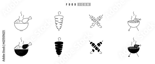 Food Icon Set, Vector Illustration