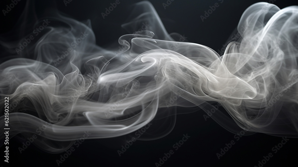 gray smoke delicately drifts through the air, AI-Generated gray smoke delicately drifts through the air, AI-Generated