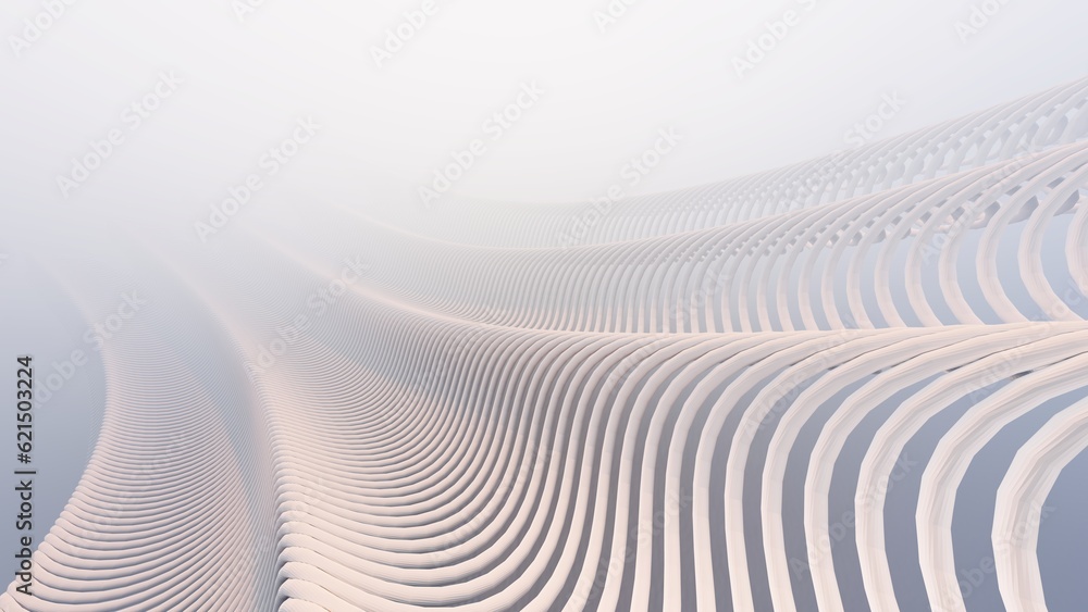 Abstract background curved pattern in design 3d render Abstract background curved pattern in design 3d render