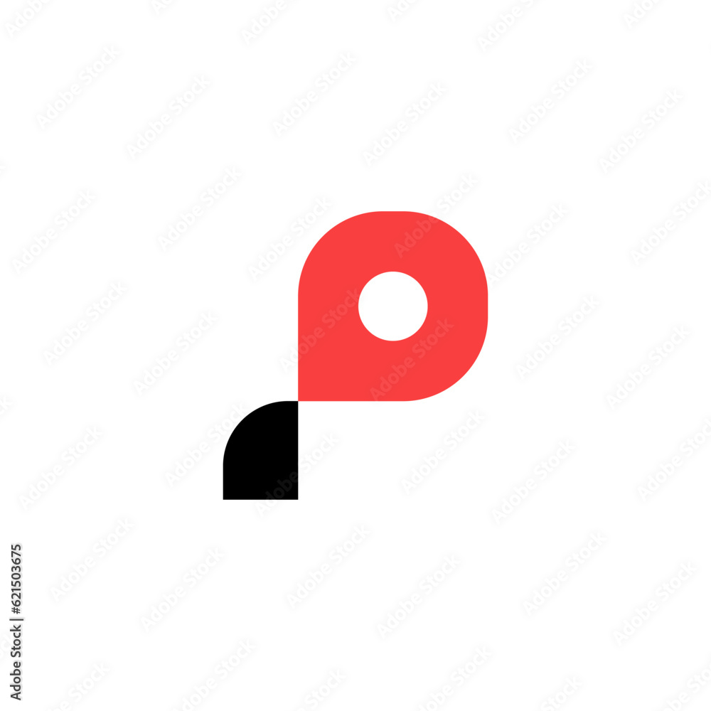 Simple modern creative letter P logo design. Letter P monogram Logo with white background Simple modern creative letter P logo design. Letter P monogram Logo with white background