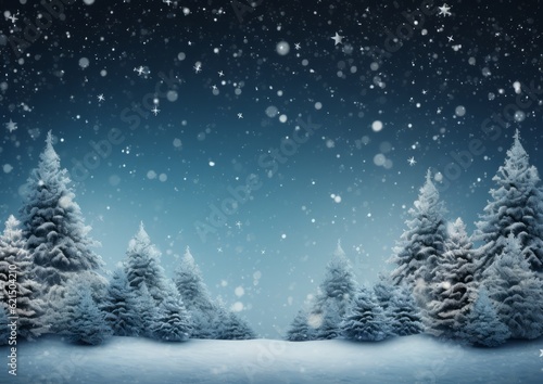 Wallpaper Mural Christmas tree in snow. Torontodigital.ca