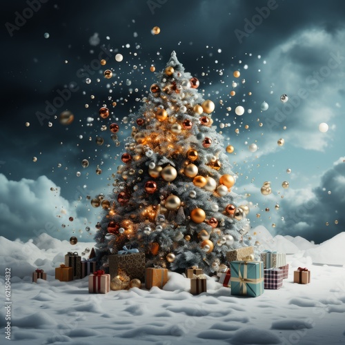 A magical beautiful Christmas tree.