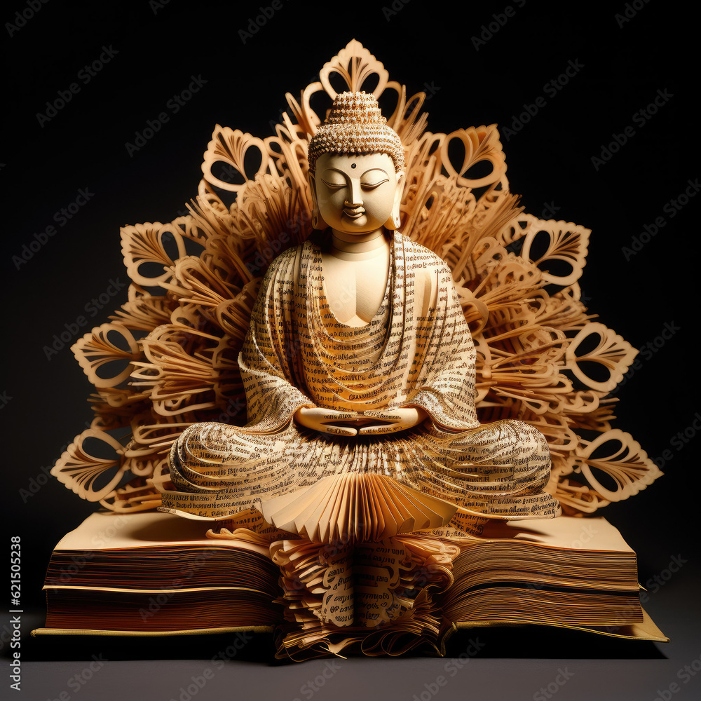 Obraz premium statue of a buddha spiritual sculpture buddhist - by generative ai