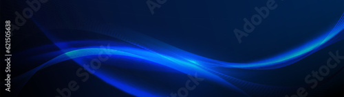 Abstract blue dynamic wavy background. Futuristic hi-technology concept. Vector illustration