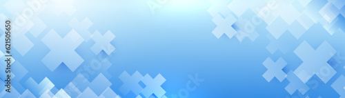 Abstract geometric medical cross shape medicine and science concept background. Vector illustration