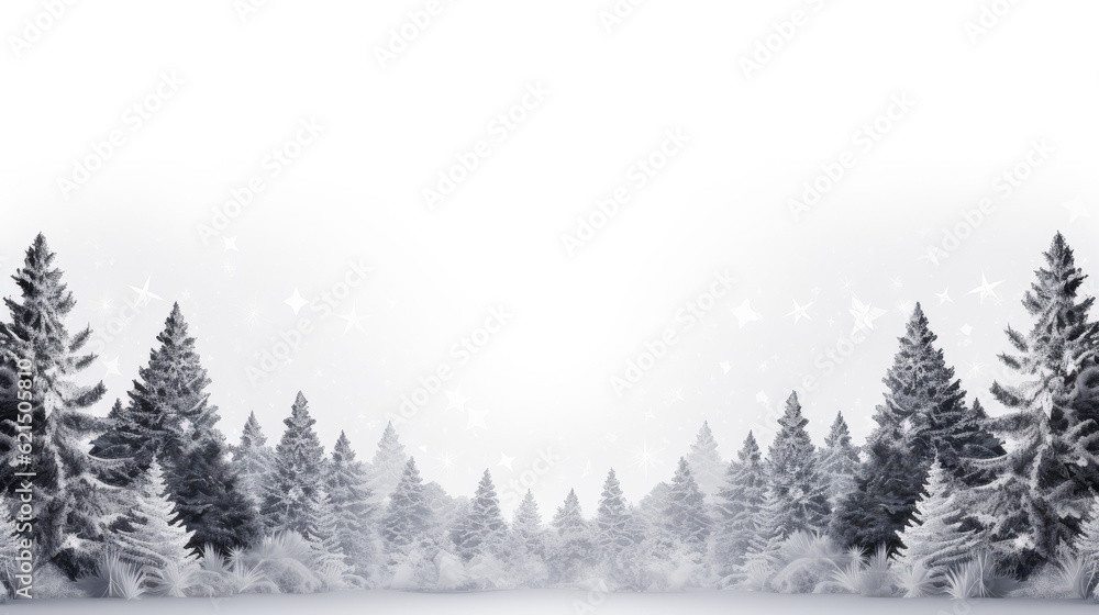 white winter forest snow landscape background - by generative ai white winter forest snow landscape background - by generative ai