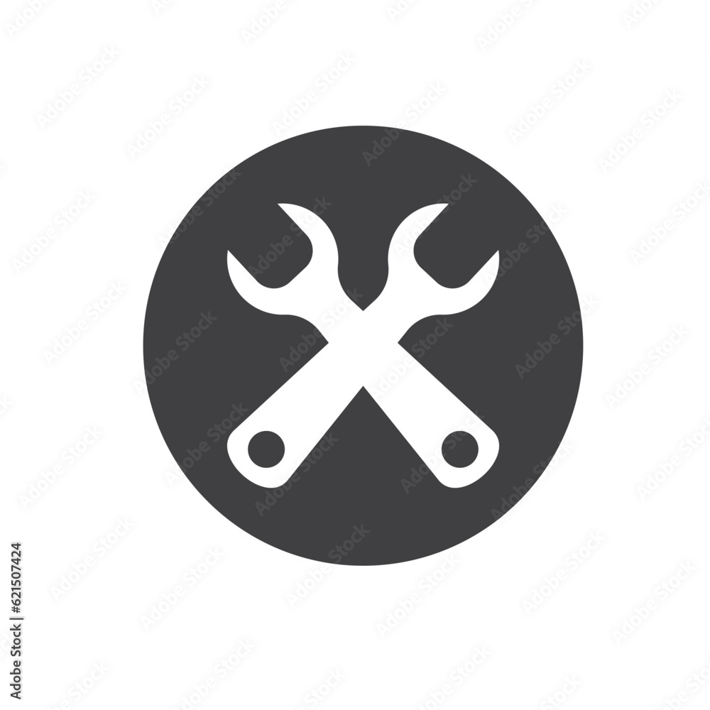 wrench crossed icon vector element design template wrench crossed icon vector element design template
