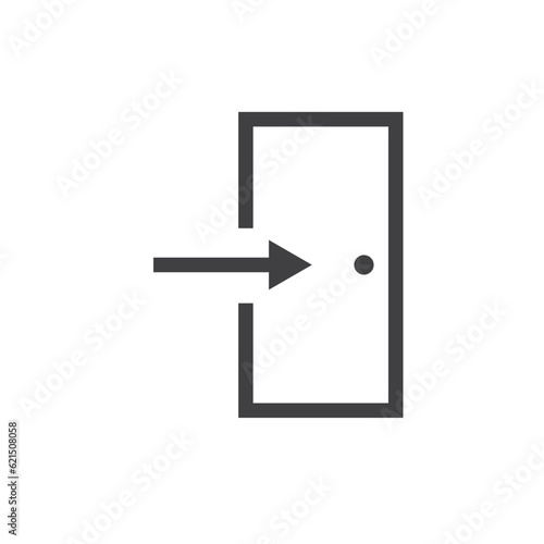 entrance sign  icon vector element design