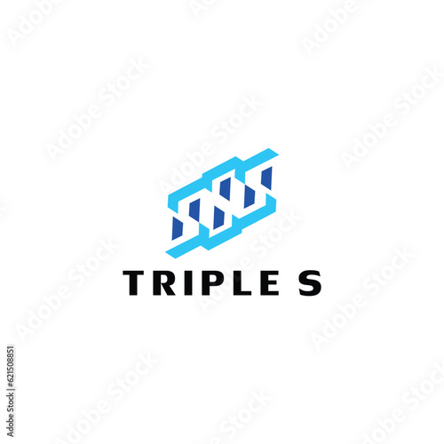 SSS Letter Logo Design  Creative Modern Letters Vector Icon Logo Illustration.