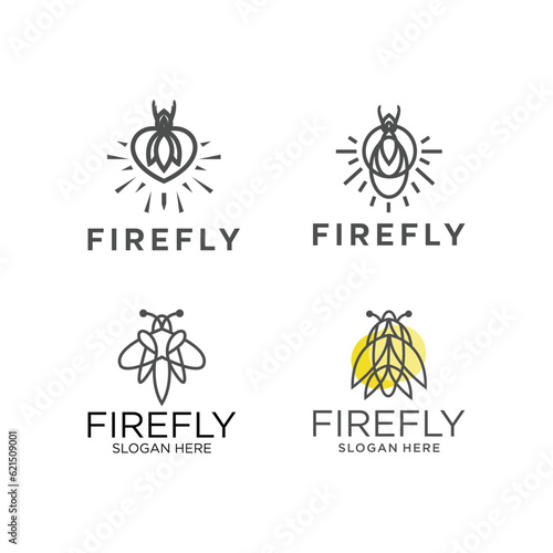 Firefly Logo Icon Design Template. Modern and Minimalist flat vector
