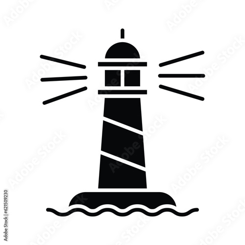 light house icon vector design template in white background