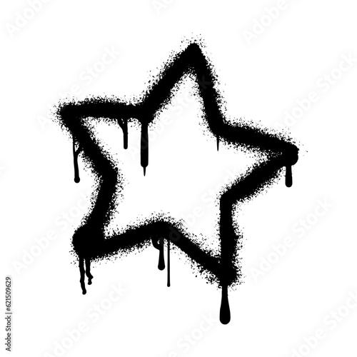 Spray Star Graffiti Spray isolated on white background.