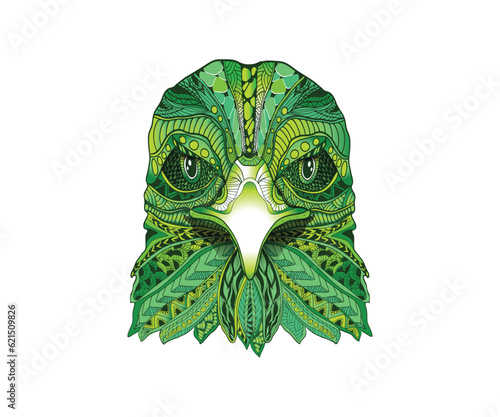 falcon mascot mandala illustration