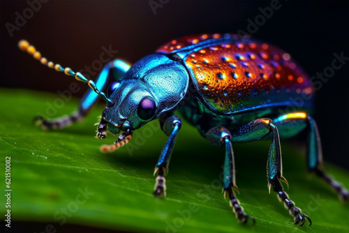 creates stunning macro photos of insects a cockroach in vibrant on a Background