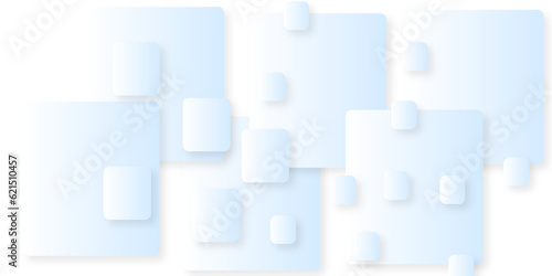Blue abstract background with beautiful highlights. abstract paper rectangle design silver background texture multilayered white mosaic with 3D squares. Misty backdrop.