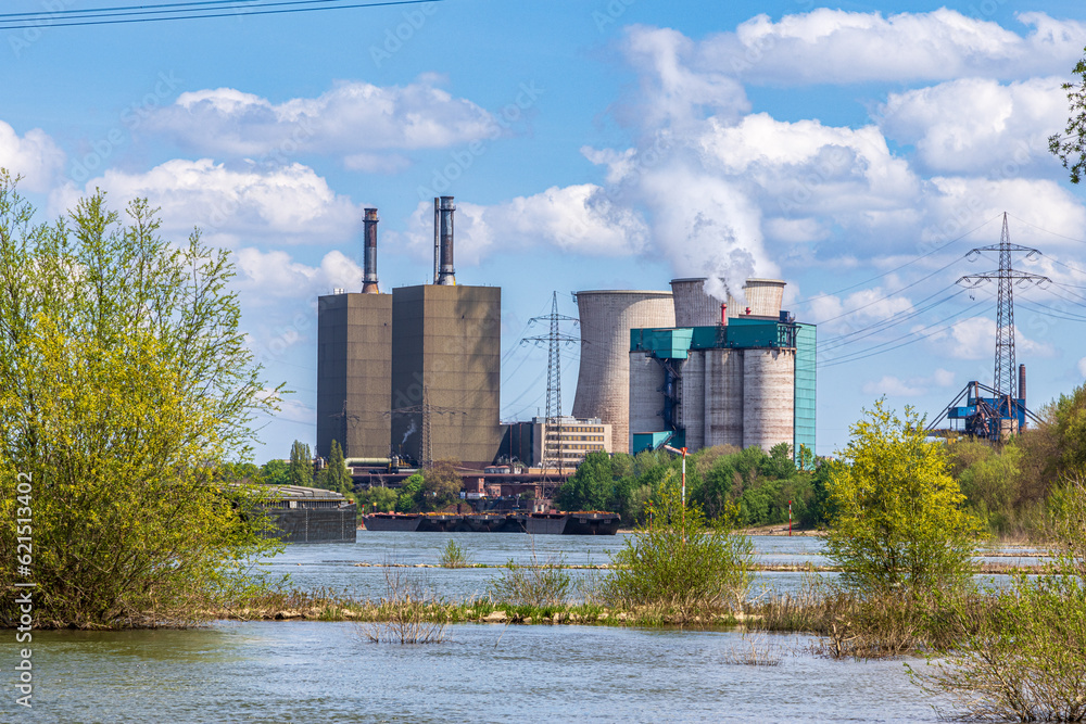 Kraftwerk Huckingen im Stahlwerk von HKM in Duisburg Stock Photo