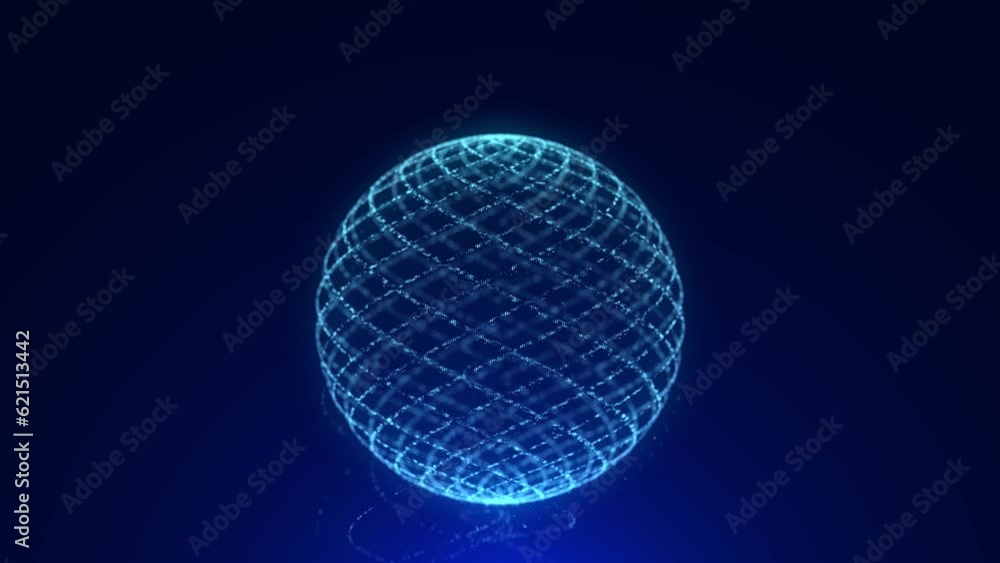 Futuristic blue sphere of particles and lines. Network connection big data. Abstract technology background. 3d rendering. Futuristic blue sphere of particles and lines. Network connection big data. Abstract technology background. 3d rendering.