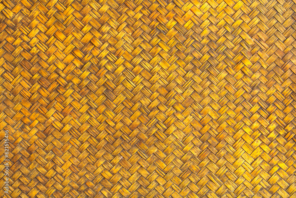 Brown woven bamboo close up texture Brown woven bamboo close up texture