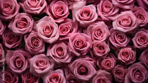 pink Roses Background Radiating Floral Beauty