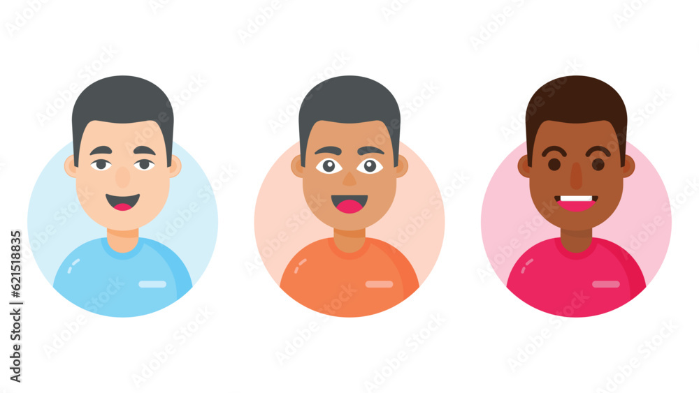 Fototapeta premium Avatar profile picture icon set, vector illustration.