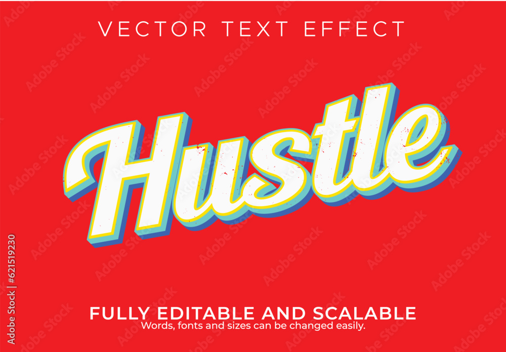 custom made wallpaper toronto digitalFree vector vintage text effect editable hustle and poster text style