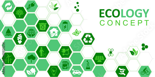 Environment, society and governance ESG, concept with icons related to ecology protection of planet, set of eco icons, environmental friendly, environmental concept social responsibility – vector