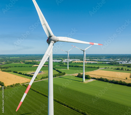 wind turbines from the air