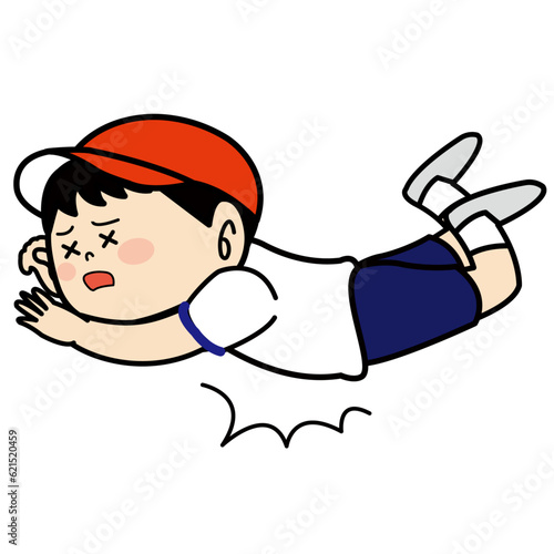 転んだ男の子2