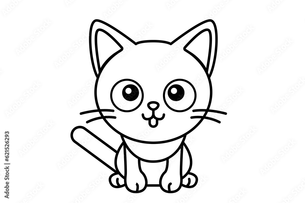 Cute cat clipart, vector illustration. Cartoon kitten icon and logo. Fun kitty sticker, design element, trendy print image. Cute cat clipart, vector illustration. Cartoon kitten icon and logo. Fun kitty sticker, design element, trendy print image.